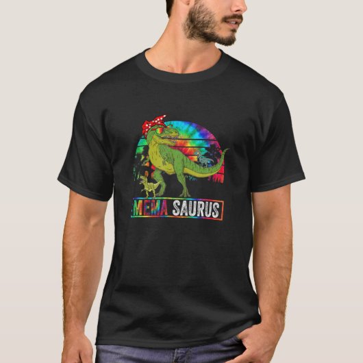 Mema Dinosaur Funny Dad Memasaurus 2 Two Kinder 20 T-shirt (Voorkant)
