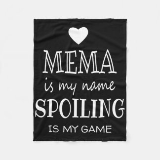 Mema is mijn naam Grappige geschenken voor oma Fleece Deken