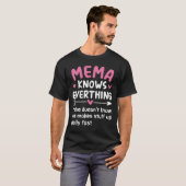 Mema kent alles Moederdag oma T-shirt (Voorkant volledig)
