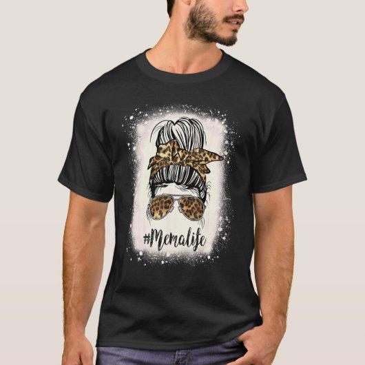 Mema Life Leopard Bleaching Moederdag Bun W T-shirt (Voorkant)