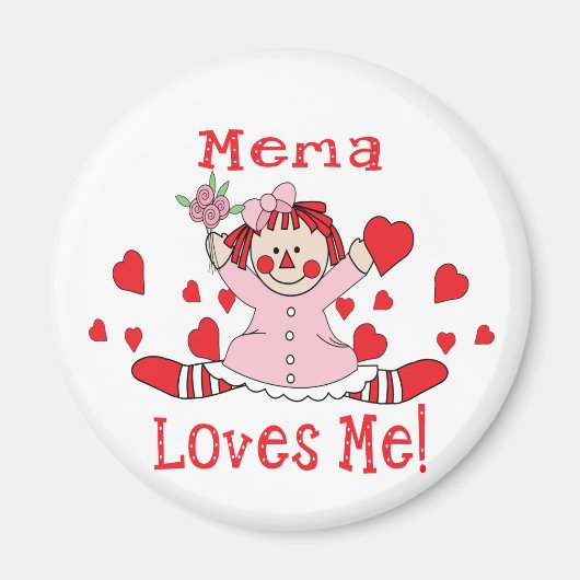 Mema Love is me Rag Doll Magneet (Voorkant)