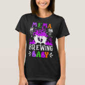 Mema Of The Brewing Baby Grandma To Be Halloween  T-shirt (Voorkant)