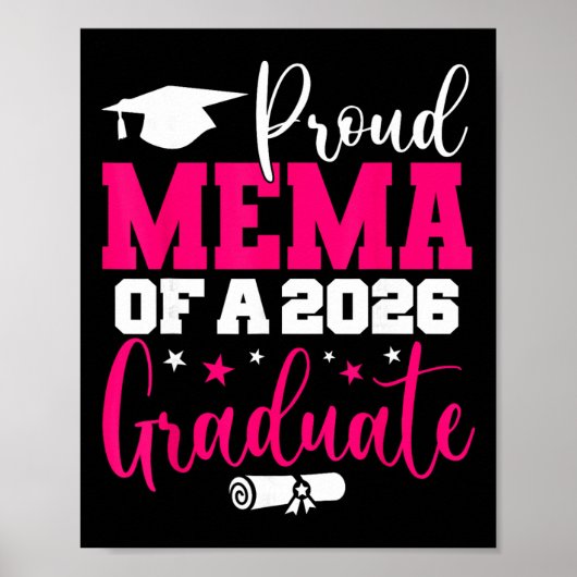 Mema Senior 2026 Trots Mema Van Een Cl Van 2026 Af Poster (Voorkant)