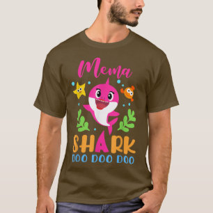 Mema Shark Mema Shark Liefhebber Familie Moederda T-shirt