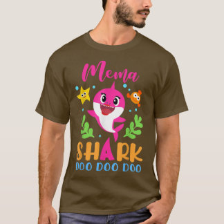 Mema Shark  Mema Shark Liefhebber Familie Moederda T-shirt