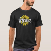Mema Sunflower Floral Grootmoeder T-shirt (Voorkant)