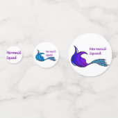 Memaid Squad mermaid tails op tafel confetti (Voorkanten)