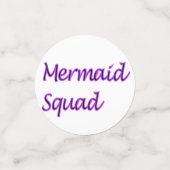 Memaid Squad mermaid tails op tafel confetti (Kleine voorkant)
