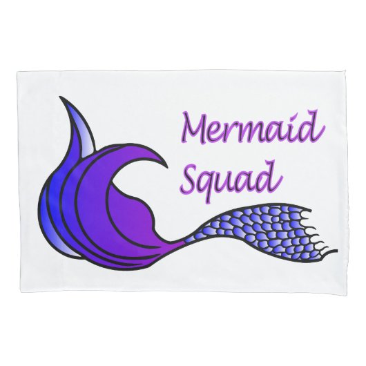 Memaid Squad met paarse zeemeerminstaarten hoesje Kussensloop (Voorkant)