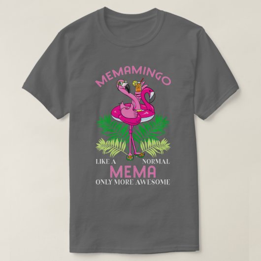 Memamingo Mema Flamingo Liefde Oma Grootmoeder G T-shirt (Design voorkant)