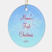 Mema's eerste kerst sneeuwvlok Ornament (Links)
