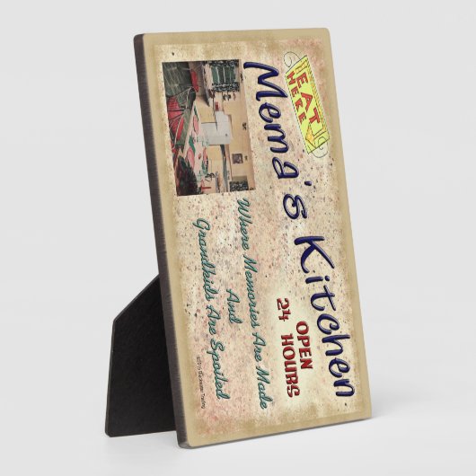 Mema's Keuken waar kleinkinderen geil zijn Fotoplaat (Zijkant)