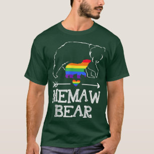 Memaw Beer gepoold tante regenboogvlag LGBT Pride  T-shirt