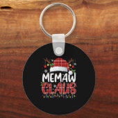 Memaw Claus Christmas Lights Pajama Family Matchin Sleutelhanger (Voorkant)