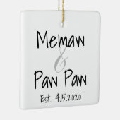 Memaw en Paw First Grandchild Ornament (Rechts)