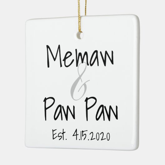 Memaw en Paw First Grandchild Ornament (Links)
