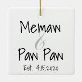 Memaw en Paw First Grandchild Ornament (Achterkant)