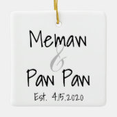 Memaw en Paw First Grandchild Ornament (Voorkant)