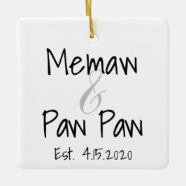 Memaw en Paw First Grandchild Ornament