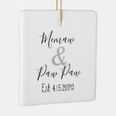 Memaw en Paw First Grandchild Ornament (Rechts)