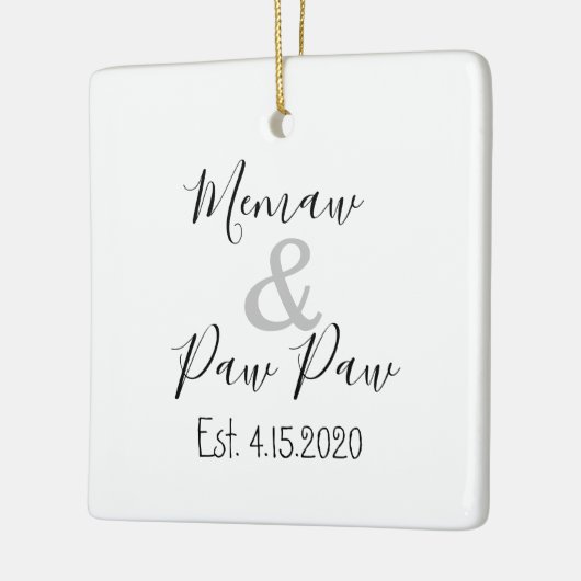 Memaw en Paw First Grandchild Ornament (Links)
