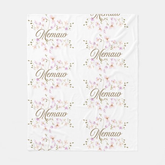 Memaw Floral Blanket Fleece Deken (Voorkant)