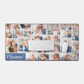 Memaw Foto Collage Raster Blauw Wit Kleinkinderen Bureaumat (Keyboard & Muis)