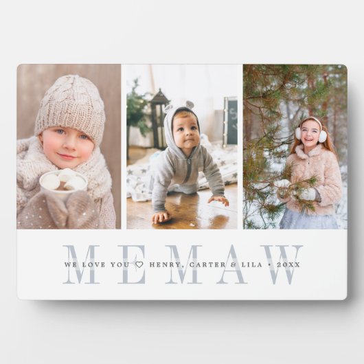 Memaw | Foto-collage voor kleinkinderen Fotoplaat (voorkant)