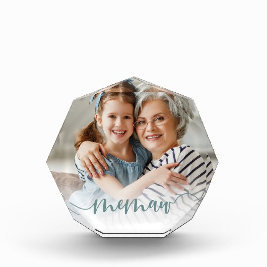Memaw | Grandma Script Overlay Fotoblokken (Voorkant)