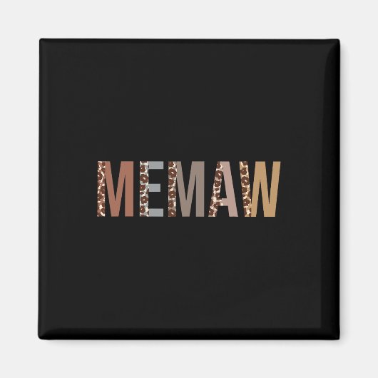 Memaw Leopard print mam Cute Moederdag Funny Gra Magneet (Voorkant)
