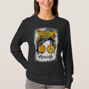 Memaw Life Bleaching Memaw Life Sunflower Messine  T-shirt