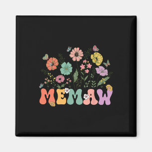 Memaw Moederdag voor Oma Wildflower Floral Wo Magneet