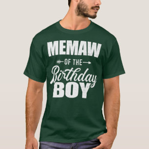 Memaw of the Birthday Boy Matching Family T-shirt