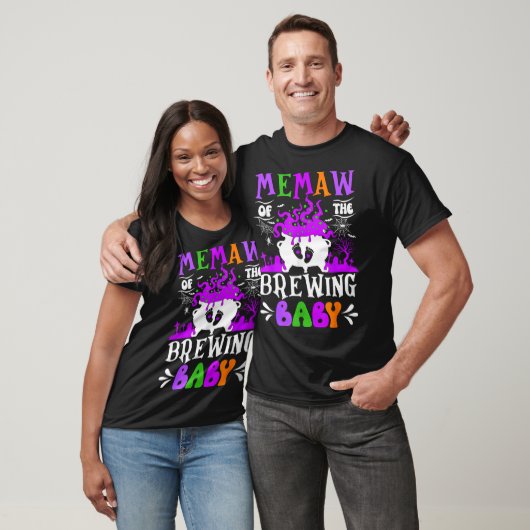Memaw Of The Brewing Baby Grandma To Be Halloween  T-shirt (Unisex)