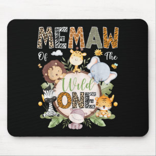 Memaw of the Wild One 1st Birthday Oerwoud Safari Muismat