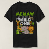 Memaw of the Wild One Zoo Birthday Safari Oerwoud T-shirt (Design voorkant)