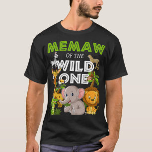Memaw of the Wild One Zoo Birthday Safari Oerwoud  T-shirt