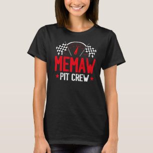 Memaw Pit Crew Race Auto Verjaardagsfeest Racing F T-shirt