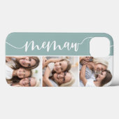 Memaw Script Grandma Photo Collage Case-Mate iPhone Case (Achterkant (horizontaal))