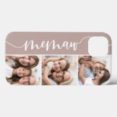 Memaw Script Grandma Photo Collage Case-Mate iPhone Case (Achterkant (horizontaal))
