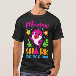 Memaw Shark Memaw Shark Lover Family Moederdag T-shirt
