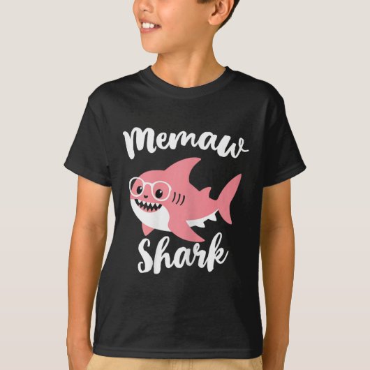 Memaw Shark Moederdag Grandma Funny T-shirt (Voorkant)