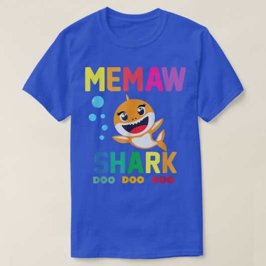 Memaw Shark Shirt Memaw Shark Lover Family Moeder (Design voorkant)