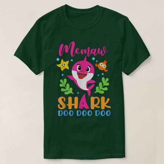 Memaw SharkMemaw Shark Lover Family Moederdag T-shirt (Design voorkant)