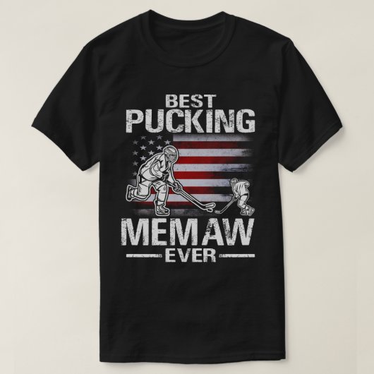 MEMAW voor beste beugel ooit Hockey US Flag Vader' T-shirt (Design voorkant)