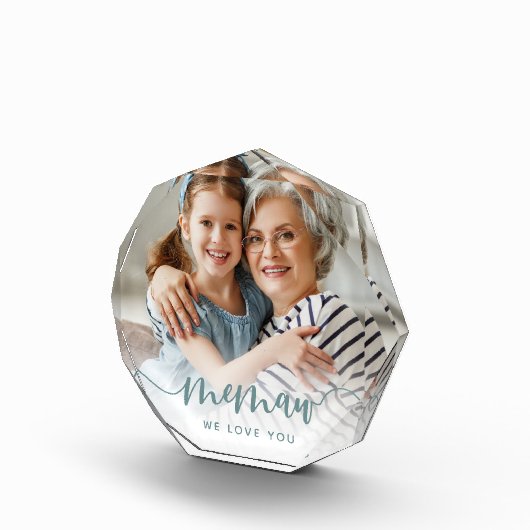 Memaw Wij houden van je | Grandma Script Overlay Fotoblokken (Rechts)