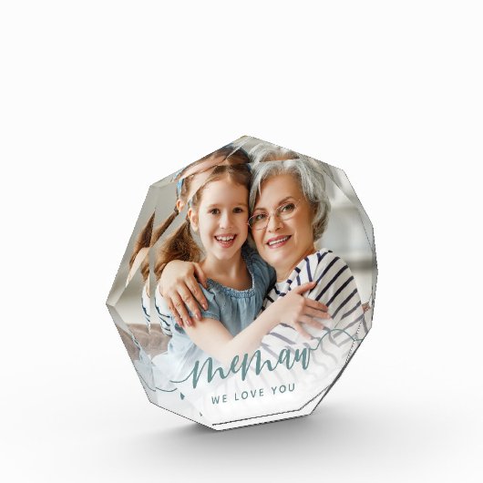 Memaw Wij houden van je | Grandma Script Overlay Fotoblokken (Links)
