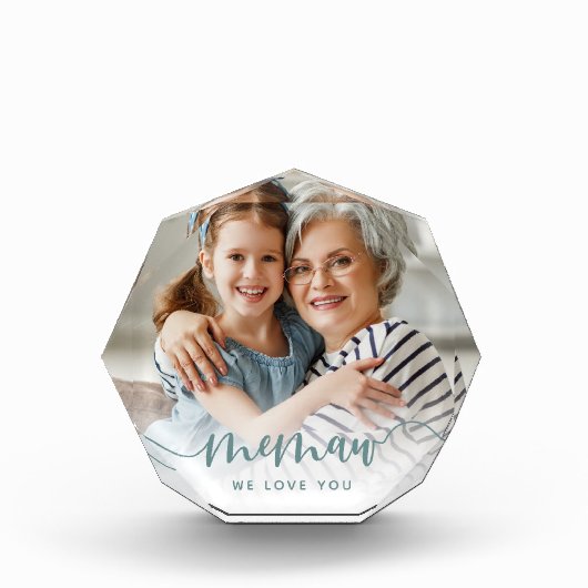 Memaw Wij houden van je | Grandma Script Overlay Fotoblokken (Voorkant)