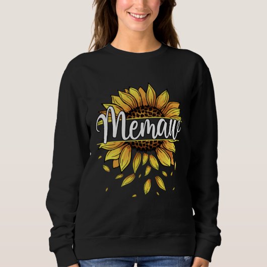Memaw With Yellow Sunflower Floral Graphic Mothers Trui (Voorkant)