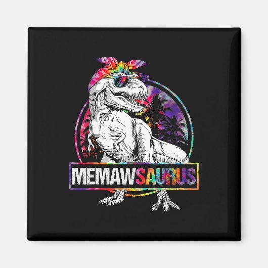 Memawsaurus Dinosaur Memaw Saurus Familie Matching Magneet (Voorkant)